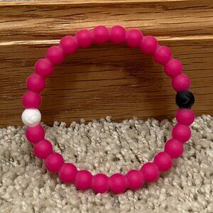 Hot Pink Lokai Breast Cancer Foundation Bracelet Size Large